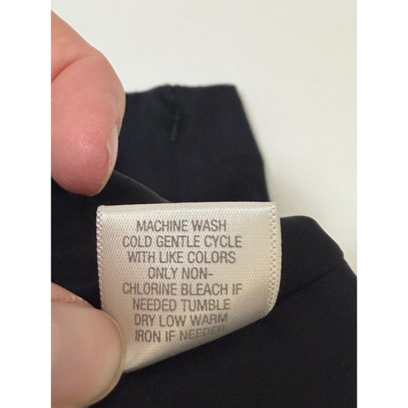 Christopher & Banks Black White Geometric Floral Border Print A-Line Skirt 10 - Picture 7 of 7